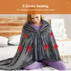 Scarves Electric Outer Shawl Blanket Coral Velvet Warm Wrap Cape Cloak Usb Charging Heating Cold Insulation