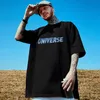 Erkek Tişörtleri Yaz Evreni Tavşan Astronot Grafik Tshirts Erkekler Hip Hop Moda Pamuklu Tişört Günlük Y2K Kısa Kollu Tişört 230617