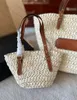 Designerka torby słomiane torby plażowe Sunshine Torka Zwykle zakupowe torebki litery Duża pojemność przenośna wysokiej jakości litera moda damskie torby na ramię