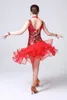 Stage Wear 2023 Style Women's Latin Salsa Dance Sequin Dress Bead Embroidery Dresses Girls Cha Ballroom Competition Costume