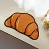 Tappeti Tufting Croissant Tappetino da bagno Tappeto morbido Pane soffice Tappetino da bagno Tappeto per camera da letto Tappetino di sicurezza Estetico Home Room Decorazioni calde