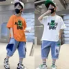 Boy Clothes 3-13 Years Old Kids 2t Boys 3t Outfits 4t Summer Top and Ripped Denim Pants