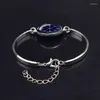 Braccialetti con ciondoli Bracciale Solomon fortunato da donna Moda placcato argento Chiave di vetro Cabochon Gemma Gioielli Regali per ragazze Regolabili