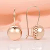 Dangle Earrings FJ 5 Style Women Good Quality Earring Smooth Ball 585 Rose Gold Color Jewelry