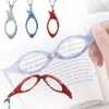 Pendant Necklaces Vintage Folding Reading Glasses Chain Reader Necklace Shellhard Older Magnifier Jewelry Gift Colorful Frame