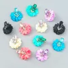 Zomer Nieuwe Metalen Strass Bloemen Dangle Oorbellen Party Eenvoudige Verklaring Oorbellen Dames Oorbellen