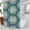 Curtains Turquoise Dahlia Flower Printed Long Shower Curtain Bathroom Waterproof Duschvorhang With Hooks Art Decor Bed Bath and Beyond