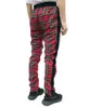 Byxor 2020 Nya modemän svettbyxor Hip Hop Pants Red Plaid Streetwear dragkedja Slim Pencil Pants Men byxor joggerbyxor