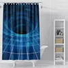 Cortinas de ducha modernas, cortina de baño psicodélica 3D para baño, decoración del hogar de poliéster impermeable con ganchos