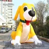 4m (13 pies) Lindos gorros inflables personalizados Escultura para perros 4m Altura Cartoon Animal Blow Up Model de cachorros para espectáculo de publicidad al aire libre