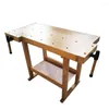 Ensembles d'outils à main professionnels Console d'établi multifonctionnel pour le travail du bois Bois de hêtre Bricolage Menuiserie manuelle Table solide avec pince