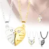 Catene 1 paio di coppie magnetiche collana a forma di cuore opposti che attraggono gioielli regalo per amante SAL99