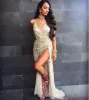 Sequin Fringe High-Low Dress: Suknie bez pleców bez ramiączek, haftowane sukienki balowe idealne na imprezy Specjalne okazje sukienki