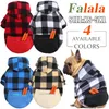Sweats à capuche hivernaux chauds pour animaux de compagnie pour chiens Plaid Printing chien Hoodies tenue pour petit chien Chihuahua Pug Sweater Clothing Puppy Cat Coat Jacket
