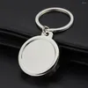 Smyckespåsar 5st/Lot Metal Beer Keychain Bottle Opener Zink Eloy Round With Keyrings Fit Cabochon Cameo för DIY -presenter Custom