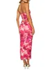 ワークドレス女性2ピース夏の衣装フローラルクロップドチューブトップと弾力性ペンシルスカートバケーションストリートウェア美学服