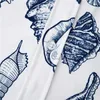 Men's Casual Shirts Summer Funny Conch Full Printed Shirt For Mens Camisa Hawaiana Hombre Short Sleeve Designer Beach Men Clothing