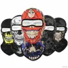 Cycling Caps Maski taktyczne 3D Druk wydrukowane BATACLAVA Bandana Ski Motorcycle Beanie Full Face Mask Mash Skull Mask 230617