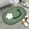 Tapis de bain tulipe, absorbant, antidérapant, pour salon, chambre à coucher, décoration florale, paillasson avant de salle de bain