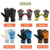 Luvas Esportivas Luvas de Goleiro Profissional Preto Azul Luvas de Futebol Acessórios de Treinamento Latex Tamanho 7-10 230617