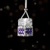 Pendentif de parfum de pièce de forage monté sur bouteille de parfum de diamant innovant avec corde de suspension pour décorations de voiture assainisseur d'air Qfjrd