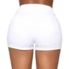 Shorts Liooil Cotton Stretchy High Waist Jean Shorts Woman Summer 2022 Casual Sweat with Pocket Zipper White Black Cuffed Denim Shorts