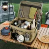 Открытые гаджеты для кемпинга Сумка для блюд с большим хранилищем для хранения настольный инструмент для пикника лагерь путешествие 230617