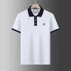 Europa Paris Verão Marca Roupas Masculinas Camisas Polo Femininas Stripe Splicing T Shirt Masculina Parafuso Algodão Patchwork POLOs Letter Tshirts Designer Casual Tops Tee