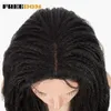Woman 26 Inch Synthetic Lace Wigs For Black Women Crochet Braids Twist Dread Faux Locs Hairstyle Long Wigs 230524