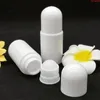 50 x 50 ml plastvit rull på flaskor 50cc flytande deodorant kosmetisk personlig vård rullande behållare med stora rullkulor fmebu