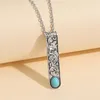 Pendentif Colliers Étiquette De Bétail Martelé Avec Petit Collier En Pierre Turquoise Superposition Minimaliste Cadeau De Vacances Pour Femmes Fille Boho Bar Cowtag