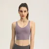 Vest Women's Summer with Chest Cushion Shockproof Gathering Sports Bra Quick Drying Fitness Bra Yoga Dress Top