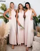 Infinity Maxi Long Dresses For Bridesmaid Convertinity Charming A Line Floor Length Sleeveless Maid Of Honor Gowns Plus Size Backless Wedding Guest Dress CL2466