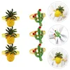 Dinnerware Sets 6 Pcs Napkin Buckle Dining Holder Hawaii Decor Decorate Ring Alloy Banquet Hawaiian Napkins