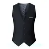 Blazers Black Grey Navy Blue Vests for Men Slim Fit Suit Male Waistcoat Gilet Homme Casual Sleeveless 형식 비즈니스 재킷