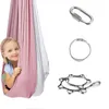 Weerstandsbanden Kinderen volwassen Katoen Outdoor Indoor Swing Hangmat voor knuffelen tot sensorische kindertherapie Zacht elastisch pakket Steady Seat Swing 230617