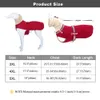 Jassen Winter Hondenkleding Waterdichte dikke hondenjas Kleding Rood Zwart Hond Warme jas Leibandgat voor middelgrote grote honden Greyhound