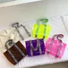 Sacs de soirée PVC femmes sacs à main clairs couleur bonbon Transparent fourre-tout rayé bandoulière sac à provisions stade approuvé