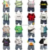 Conjuntos de roupas de verão para crianças elegantes para bebês e meninos conjuntos de roupas de algodão para crianças