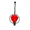 Suspension Lampes Chinois Lotus Lustre Décor Tea House Restaurant Tissu Abat-Jour AC220V Bleu Rouge Jaune Lustre Lampe