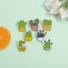 Broches broches pour femmes mode plante Cactus broche broches Clips pour robe chiffons sacs décor émail métal bijoux Badge en gros