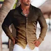 Mäns casual skjortor ankomst mode överdimensionerad för män piano tryck knapp långärmad topp topper klädsemester och blusar