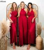 Infinity Maxi Long Dresses For Bridesmaid Convertinity Charming A Line Floor Length Sleeveless Maid Of Honor Gowns Plus Size Backless Wedding Guest Dress CL2466