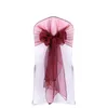 SASHES 10st/Lot Hotel Wedding Stol Sashes Decoration Outdoor Chair täcker Elegant Solid Chap Cap Wholesale 65x275cm