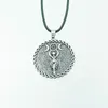 Pendant Necklaces High Quality Wholesale Viking Jewelry Alloy Triple Moon Symbol Necklace