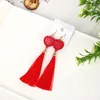Dangle Oorbellen Chinees Jaar 2023 Good Luck Sign Posts R Tassel Sieraden Drop Red Lucky Ear Accessoires