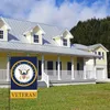 1 Stück, United States Navy Veteran Gartenflagge, 30,5 x 45,7 cm, doppelseitiges, lichtbeständiges Banner für Hof, Rasen, Heimdekoration (Fahnenmast nicht im Lieferumfang enthalten).