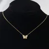 Luxo, elegante, personalizado, borboleta natural, colar de ouro 18k, concha, luxo leve, colar de design de nicho, colar de coração para presente de festa