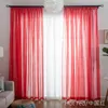 Curtains European American Style Multicolor Sheer Curtain Bay Window Screening Solid Door Curtains Drape Panel Tulle for Living Room