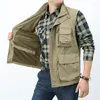 Gilets pour hommes été déchargement gilet tactique hommes décontracté multi-poches extérieur Pographer gilet maille travail militaire armée sans manches veste